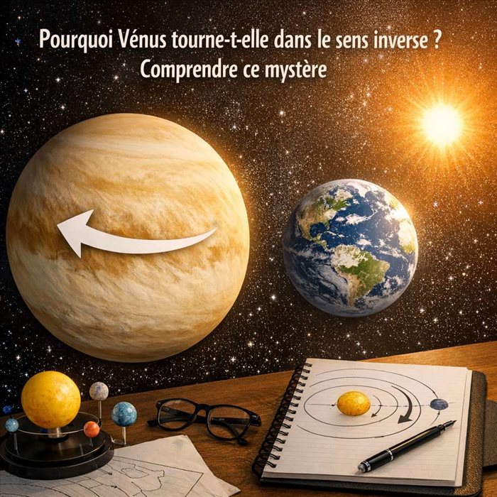 Pourquoi Vénus tourne-t-elle dans le sens inverse ?