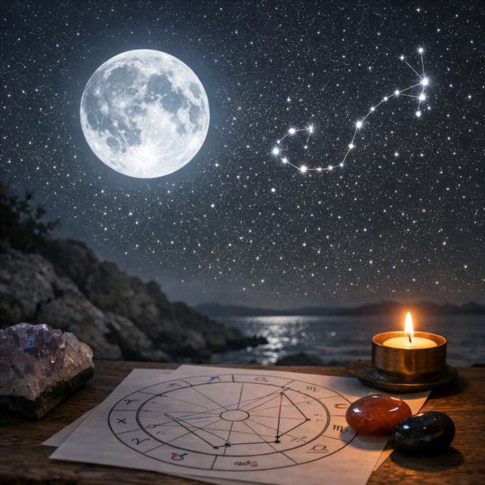 Lune en Scorpion : signification et influence en thème natal