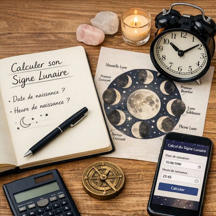 Calculer son signe lunaire précisément : méthode simple et fiable