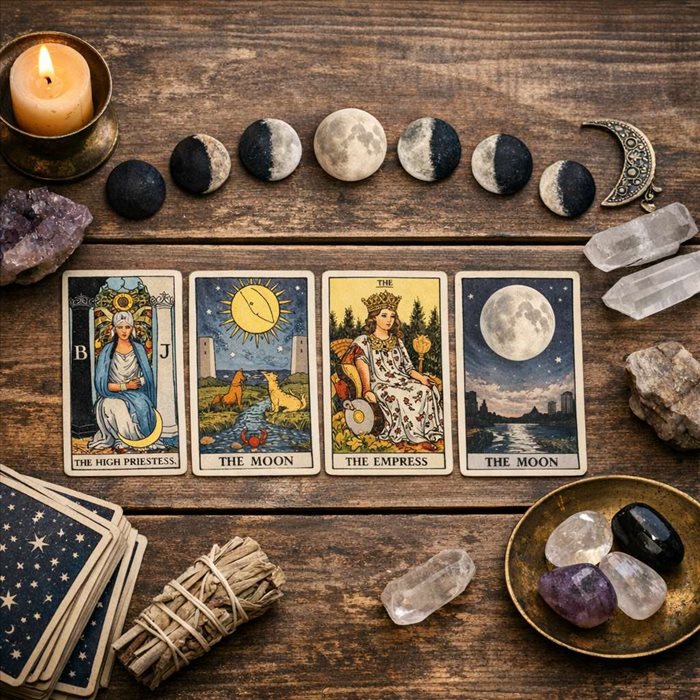 Comment interpréter les phases de la lune en tarot ?
