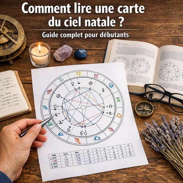 Comment lire une carte du ciel natale ? Guide simple et clair